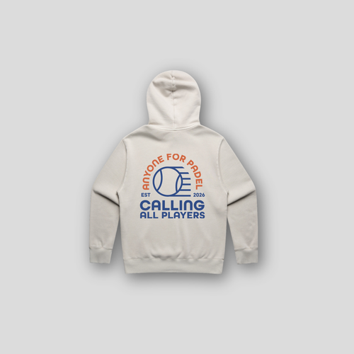 MENS RELAX OFF COURT FADED HOODIE — BONE