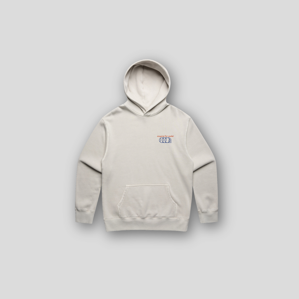 MENS RELAX OFF COURT FADED HOODIE — BONE