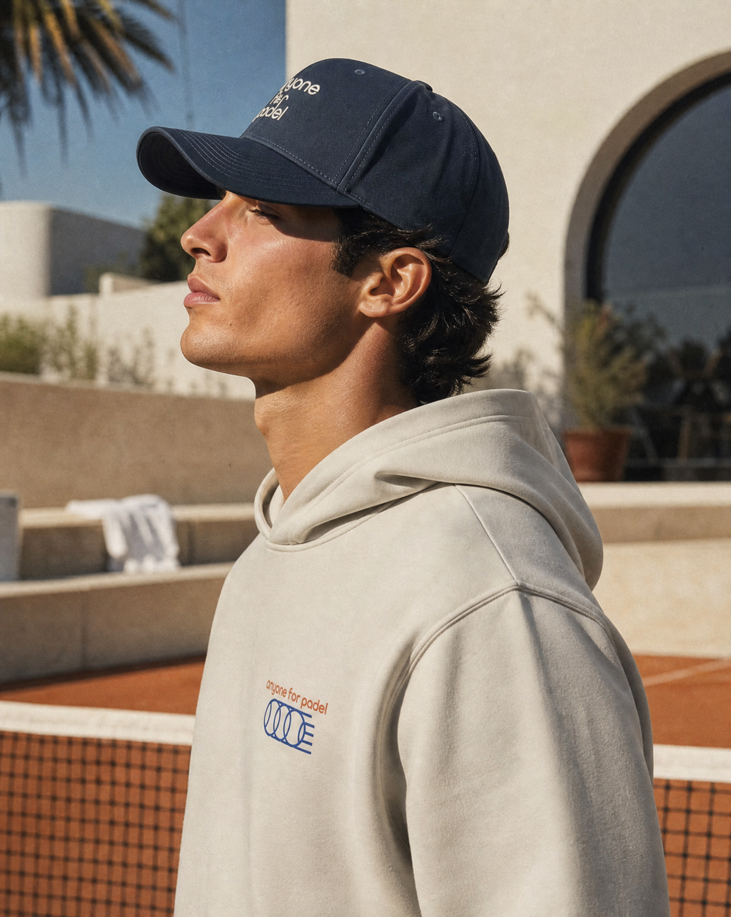 MENS RELAX OFF COURT FADED HOODIE — BONE